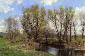 isaac abrahamsz massa Painting - Early Spring Near Sheffield Massachusetts scenery Hugh Bolton Jones Landscapes river